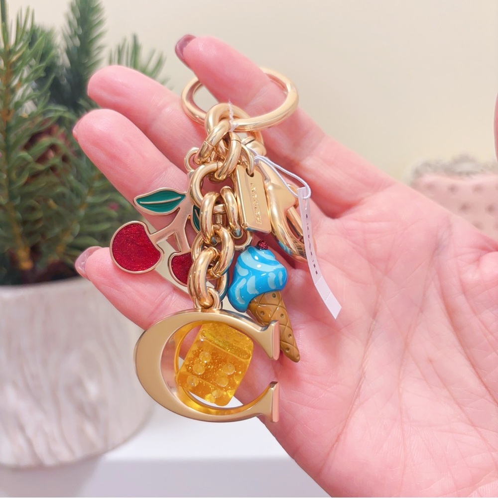 COACH - C CHEERY MIXED ICE CREAM CHARMS BAG CHARM / KEYCHAIN